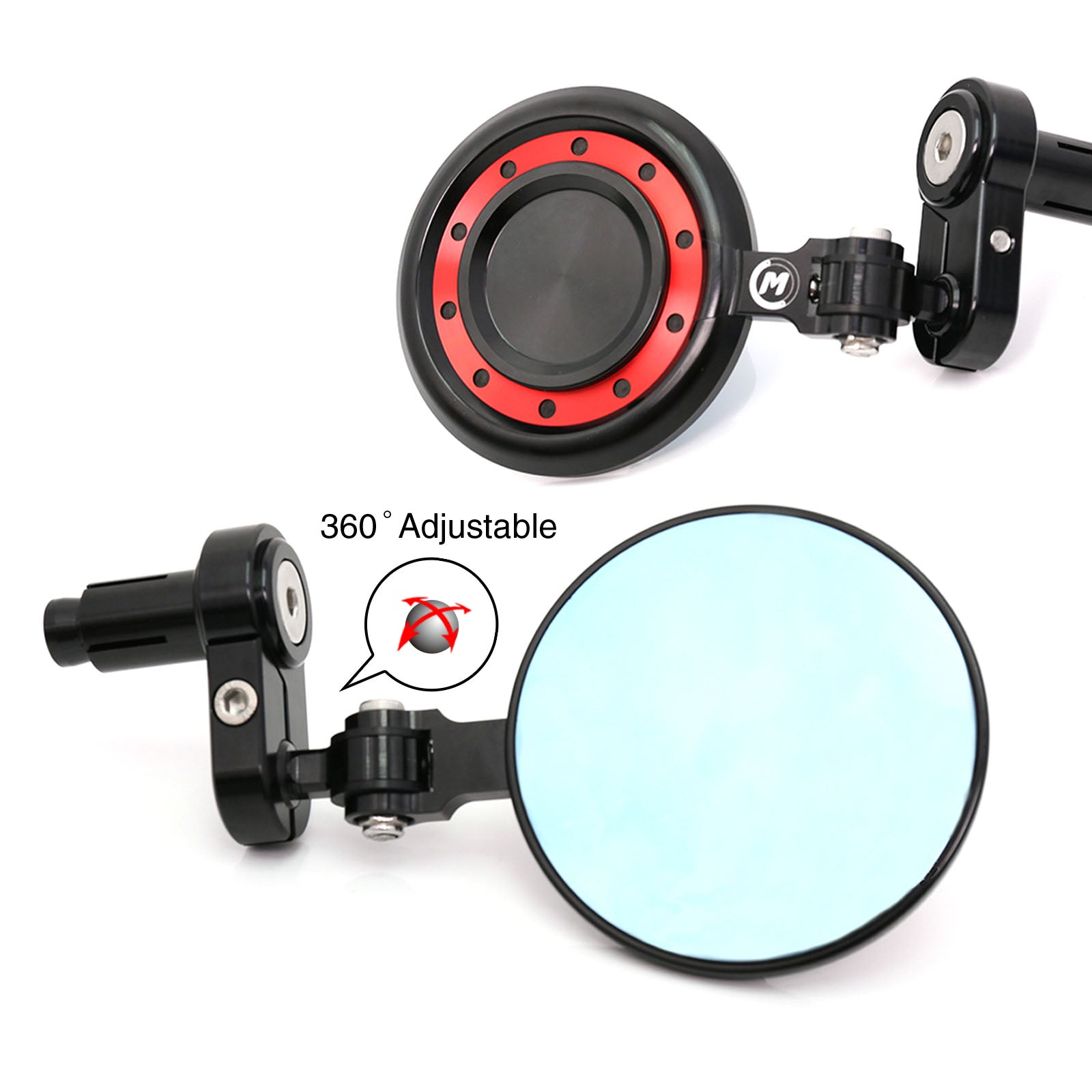 Fit Yamaha YZF R6 YZF R1 REACTOR CNC Bar End Mirrors Folding - MC Motoparts