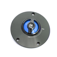 Blue Quick Lock Release REVO fuel cap for mototorcycle
