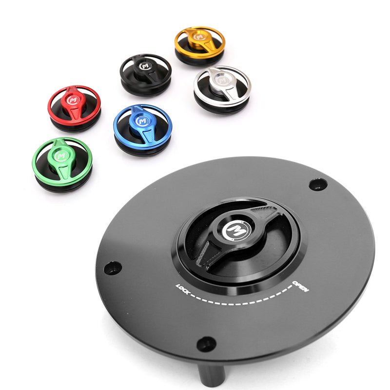 Black Quick Lock Release REVO fuel cap for mototorcycle