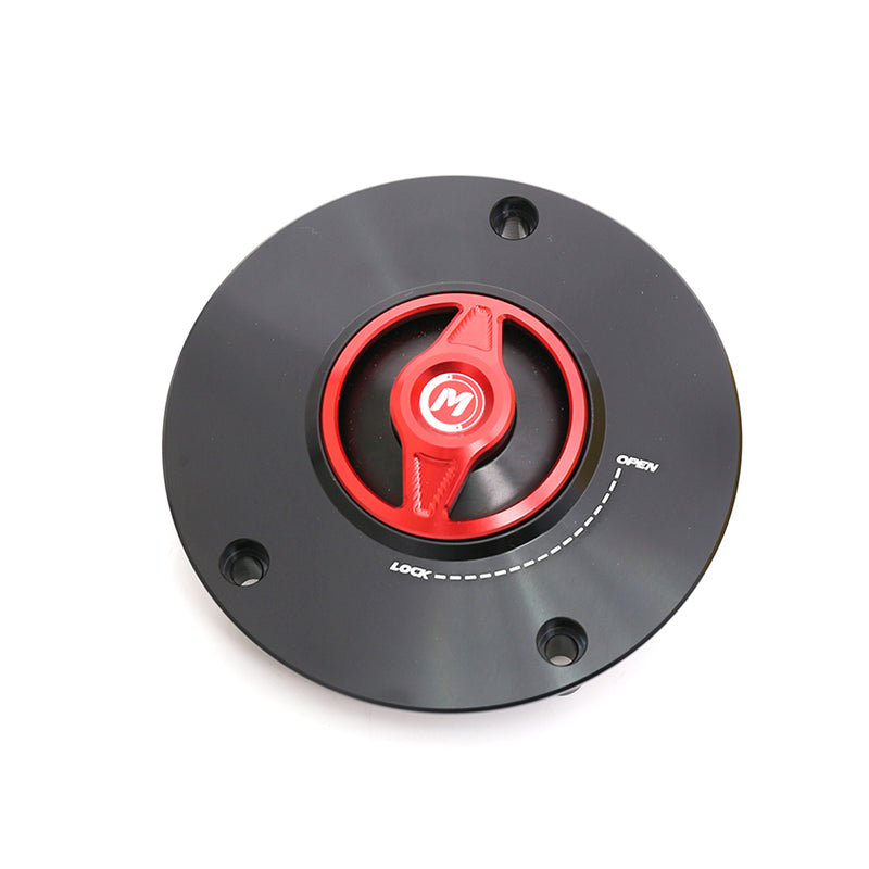 Red Quick Lock Release REVO fuel cap for mototorcycle