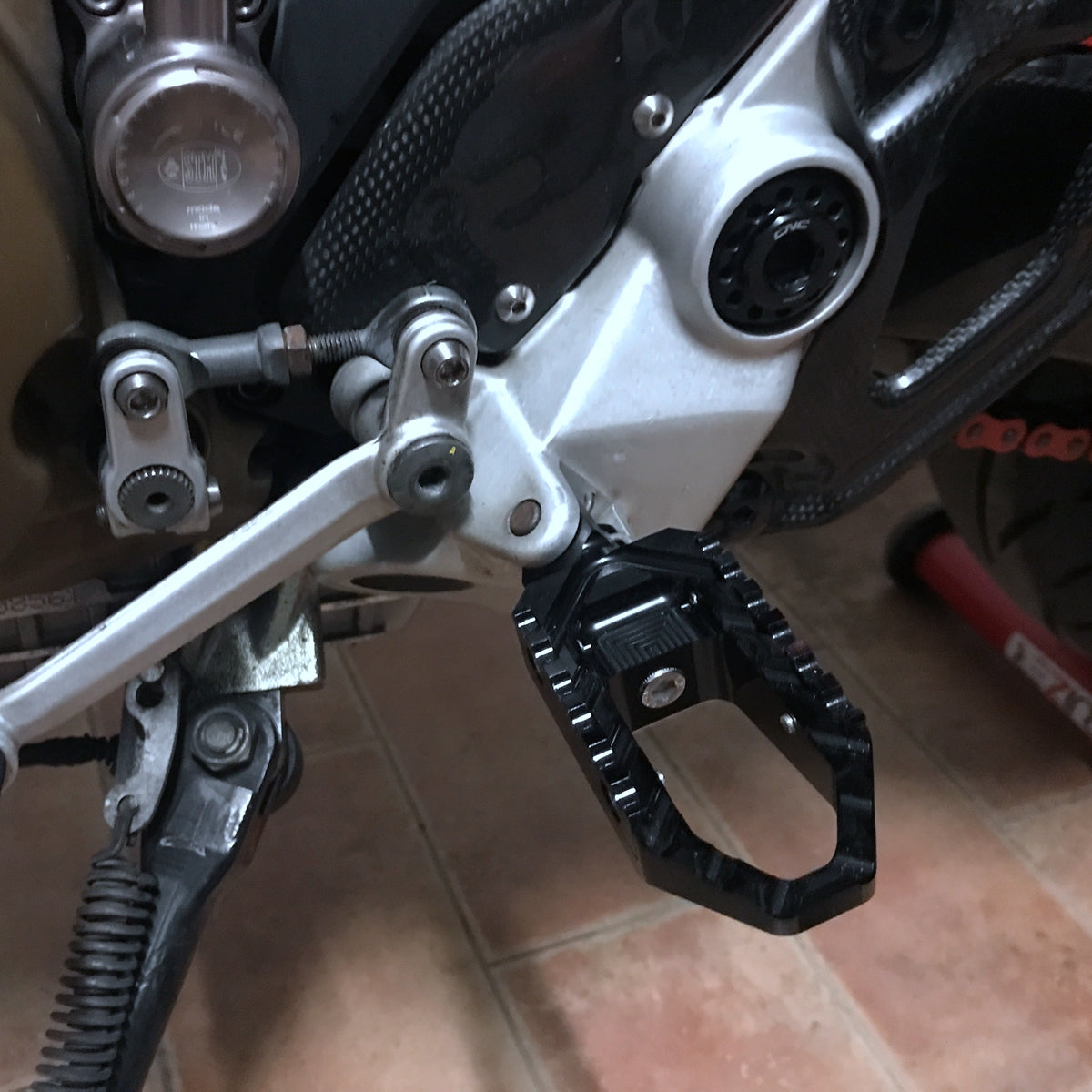 {Front}  Fits Ducati Monster 821 1200 TRC Touring Thick Wide Foot Pegs - MC Motoparts