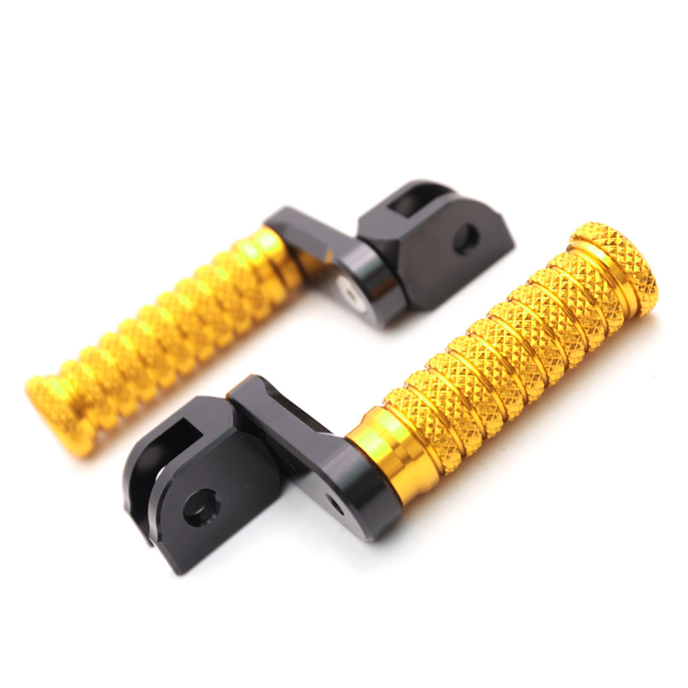 Fit Harley Davidson Breakout XR1200 Fatboy 40mm Adjustable M-Grip POLE Front Foot Pegs - MC Motoparts