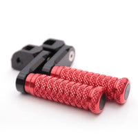 Fit BMW F800R K1200R 40mm Adjustable M-Grip POLE Front Foot Pegs - MC Motoparts