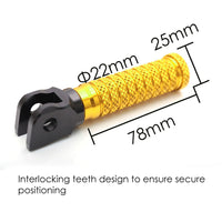 Fits Yamaha YZF R1 R3 R6 R25 R125 M-Grip POLE Front Foot Pegs - MC Motoparts