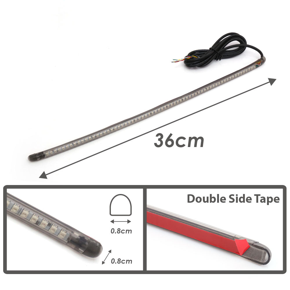 36cm AMP-Z Rear LED Turn Signal Brake Light Strip - MC Motoparts