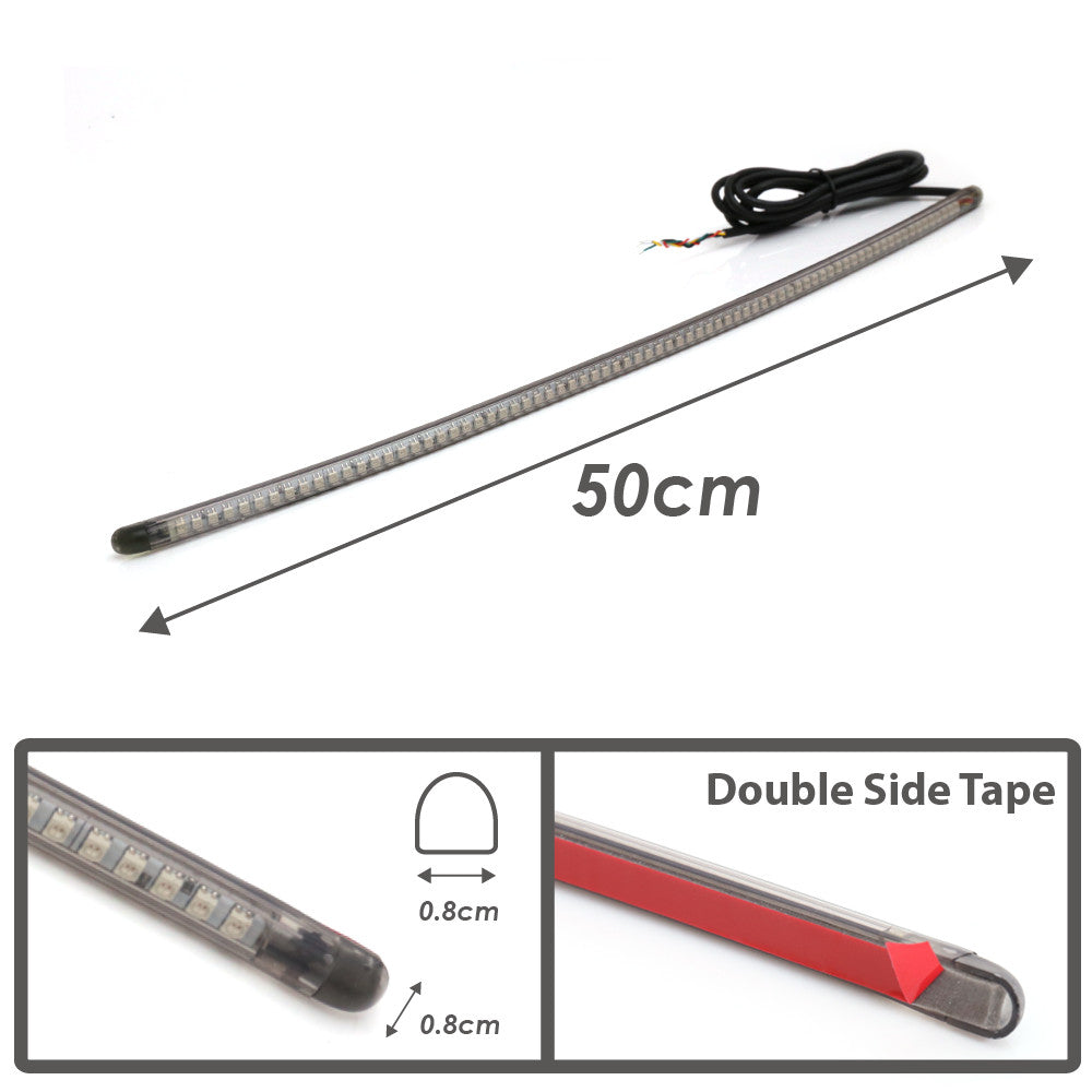 50cm AMP-Z Rear LED Turn Signal Brake Light Strip - MC Motoparts