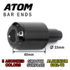Fit Honda CBR1000RR 08-14 Engraved Logo ATOM Bar Ends - MC Motoparts