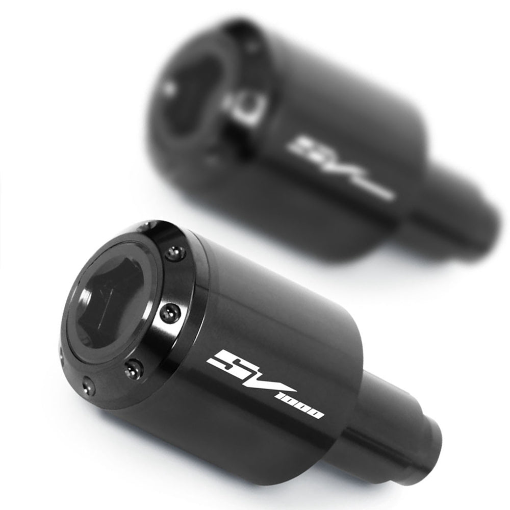 Fit Suzuki SV1000 2003-2008 Engraved Logo ATOM Bar Ends - MC Motoparts