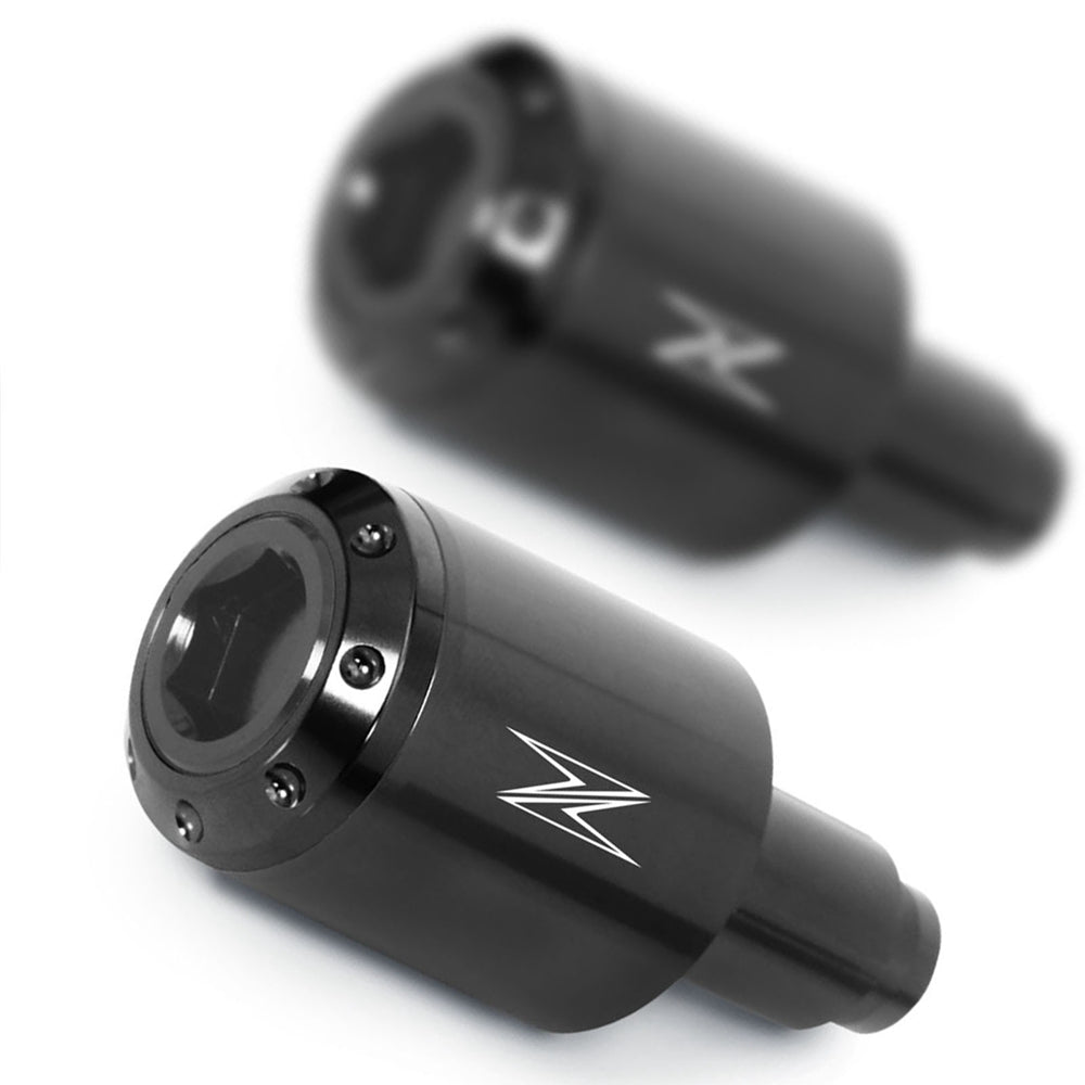 Fit Kawasaki Z250 Z300 Z1000 Engraved Logo ATOM Bar Ends - MC Motoparts