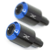 Fit Kawasaki Z250 Z300 Z1000 Engraved Logo ATOM Bar Ends - MC Motoparts