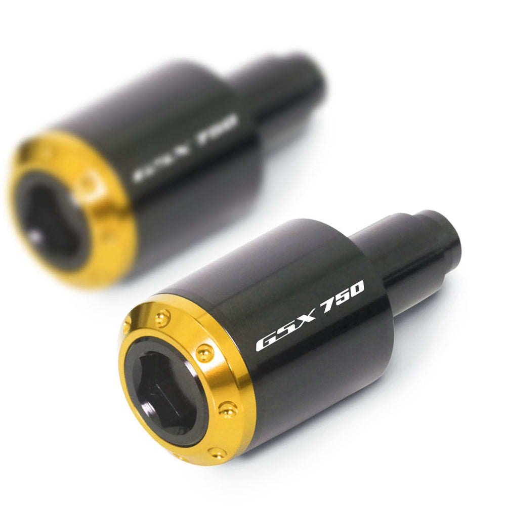 Fit Suzuki GSX750F 1989-2006 Engraved Logo ATOM Bar Ends - MC Motoparts