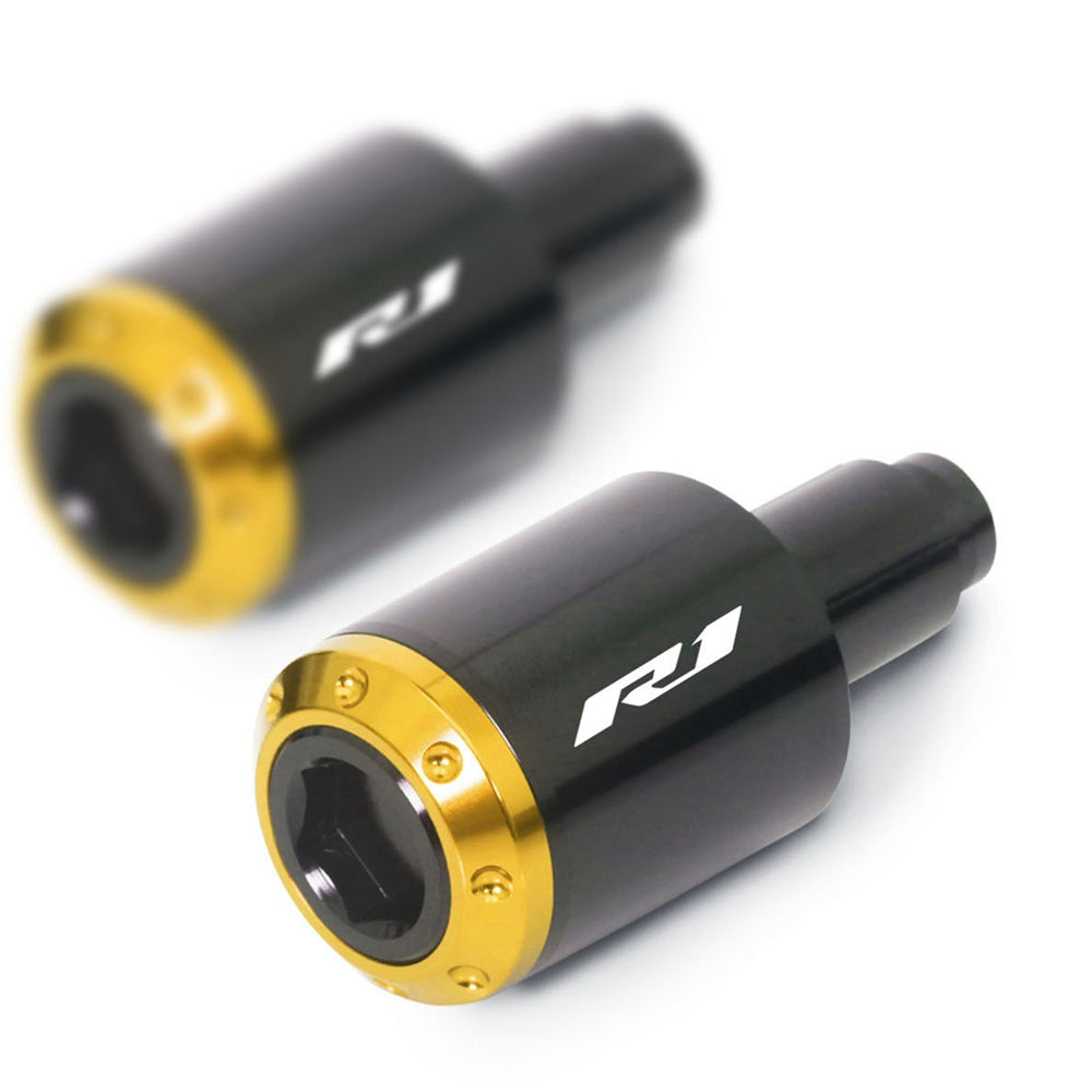 Fit Yamaha YZF R1 10-19 R1M Engraved Logo ATOM Bar Ends - MC Motoparts