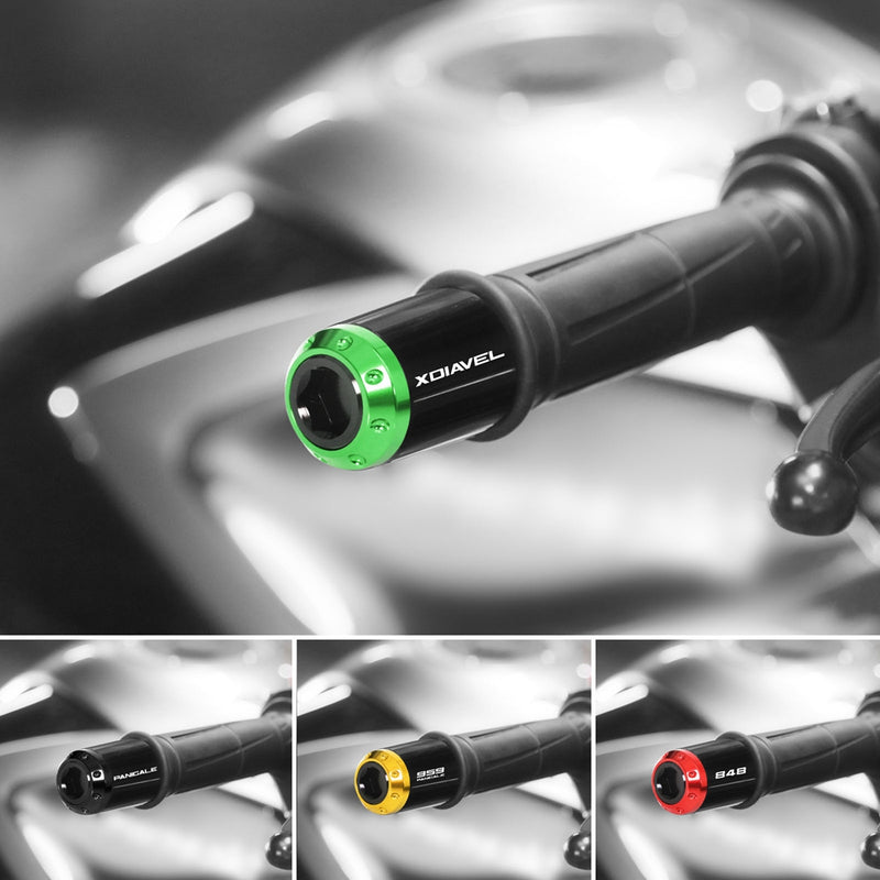 Fit Ducati Diavel Carbon 11-14 Engraved Logo ATOM Bar Ends - MC Motoparts