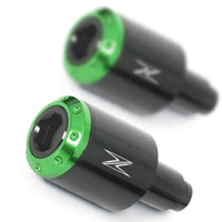 Fit Kawasaki Z250 Z300 Z1000 Engraved Logo ATOM Bar Ends - MC Motoparts