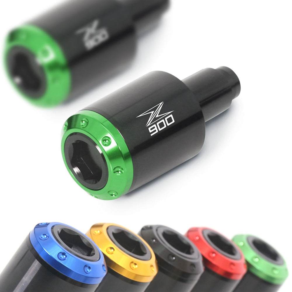 Fit Kawasaki Z900 2017-2018 Engraved Logo ATOM Bar Ends - MC Motoparts