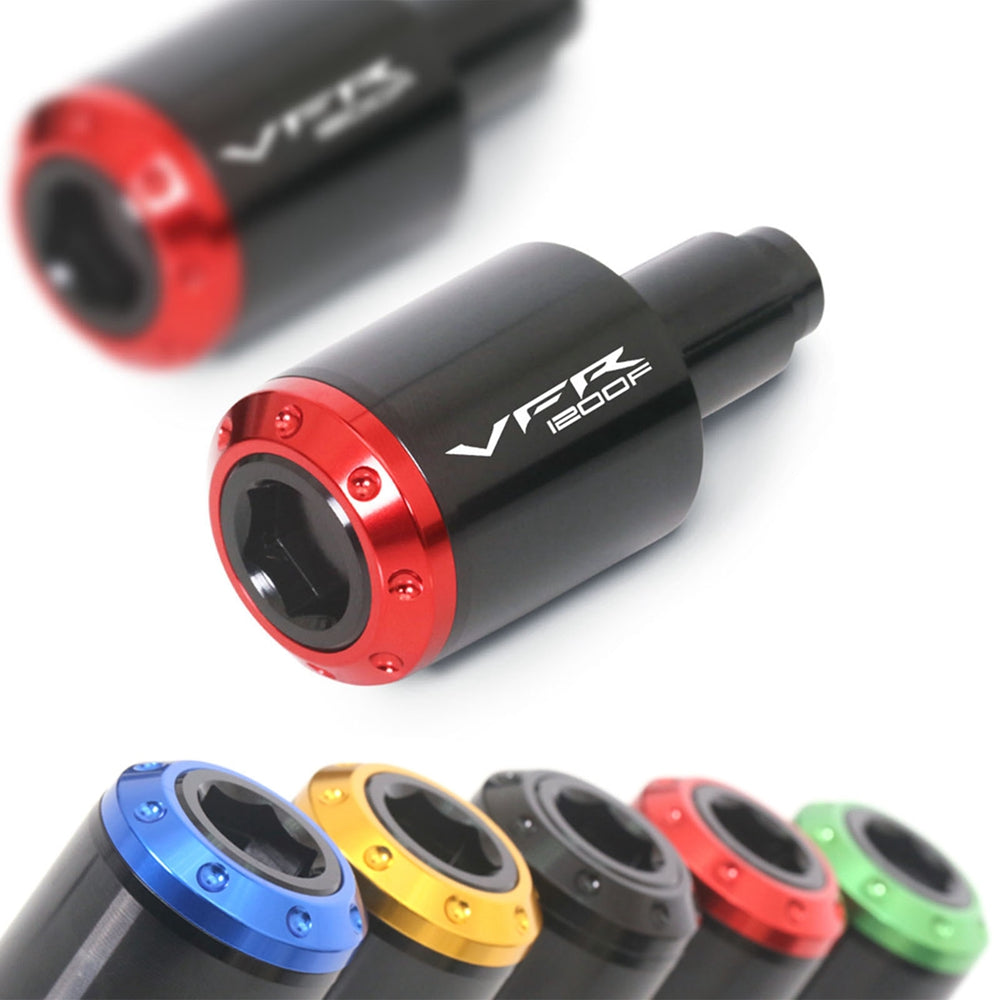 Fit Honda VFR1200F 2010-2016 Engraved Logo ATOM Bar Ends - MC Motoparts