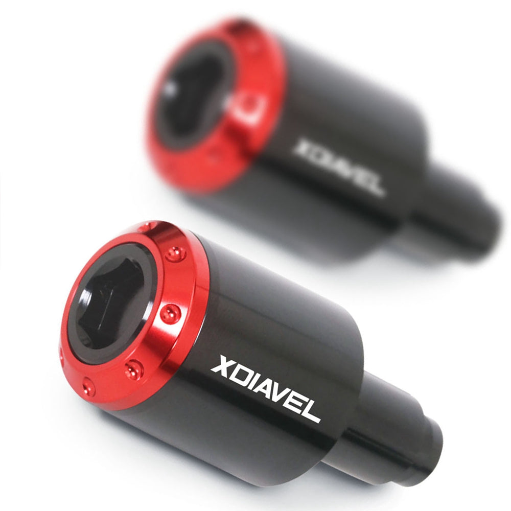 Fit Ducati XDiavel S 2016-2018 Engraved Logo ATOM Bar Ends - MC Motoparts