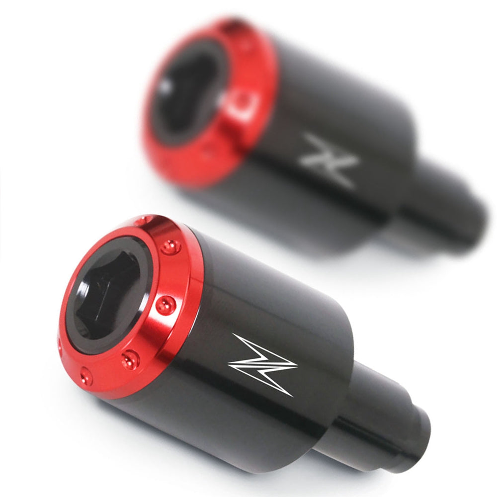 Fit Kawasaki Z250 Z300 Z1000 Engraved Logo ATOM Bar Ends - MC Motoparts