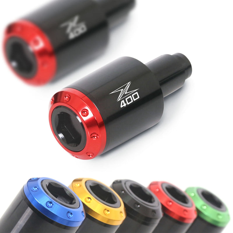 Fit Kawasaki Z400 2019-2020 Engraved Logo ATOM Bar Ends - MC Motoparts