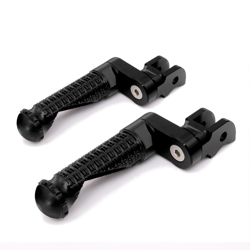 Fits Yamaha YZF R3 R6 R1 BLACK SHADOW 25mm Extension Front Foot Pegs - MC Motoparts