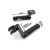 Fits Honda CBR600RR CBR650F BLACK SHADOW 40mm Extension Front Foot Pegs - MC Motoparts
