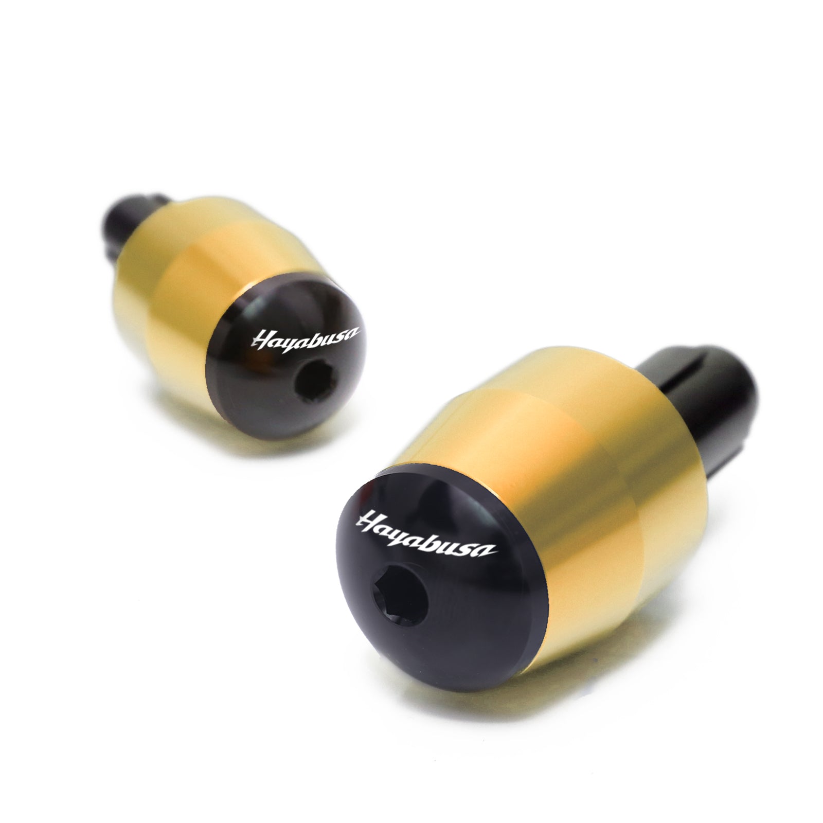 Fit Suzuki Hayabusa Engraved Logo LIM Handle Bar Ends - MC Motoparts