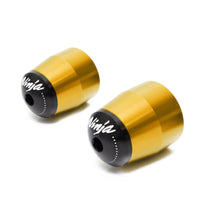 Fit Kawasaki Z125 ZX6R ZX10R Ninja Engraved Logo LIM Bar Ends - MC Motoparts