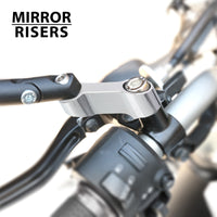 Fit Aprilia Tuono 1000 Shiver 750 Chrome Side Mirror Extender and Riser - MC Motoparts