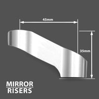 Fit Honda CB1100 CB300F CB500X CB600F Chrome Side Mirror Extender and Riser - MC Motoparts