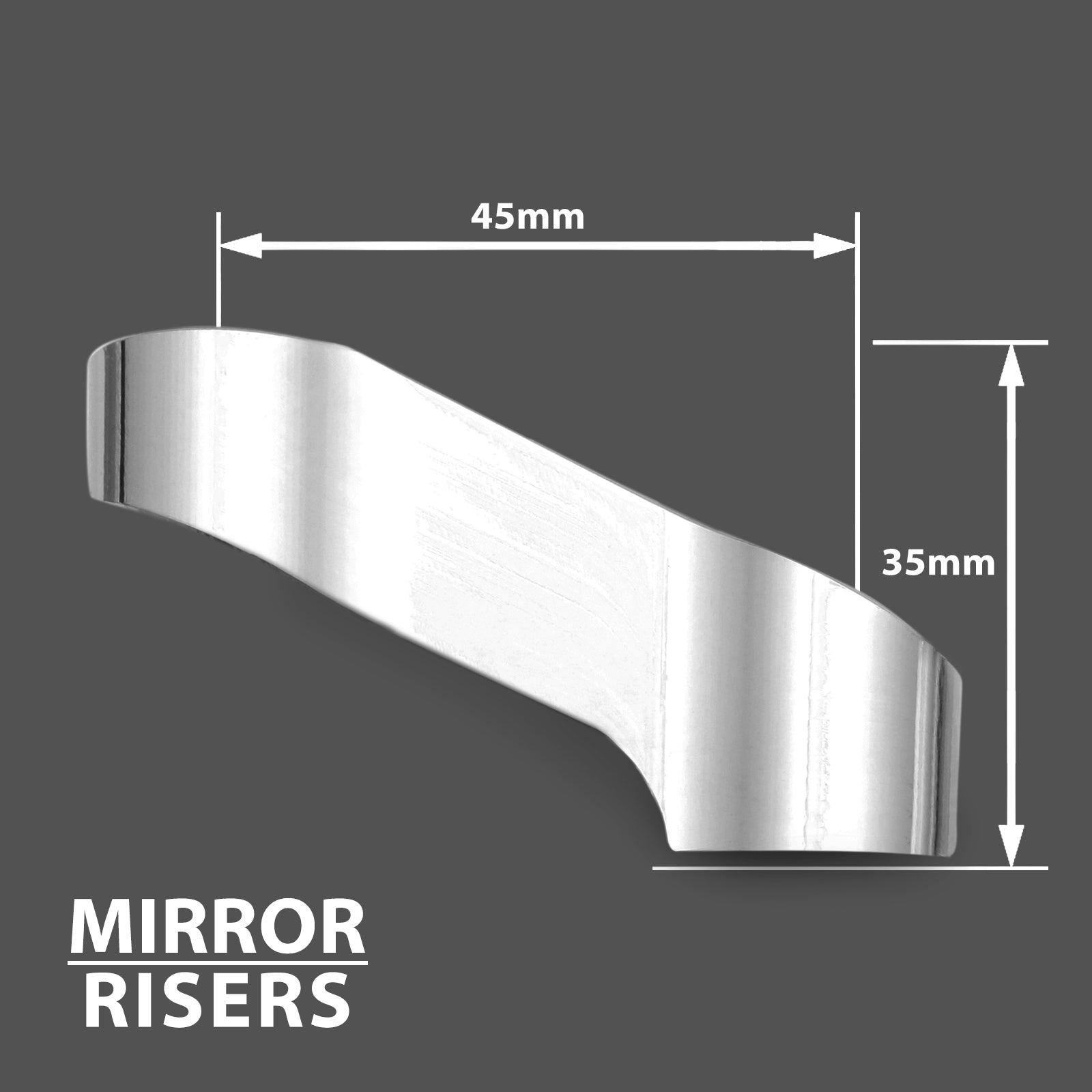 Fit Honda CB1100 CB300F CB500X CB600F Chrome Side Mirror Extender and Riser - MC Motoparts