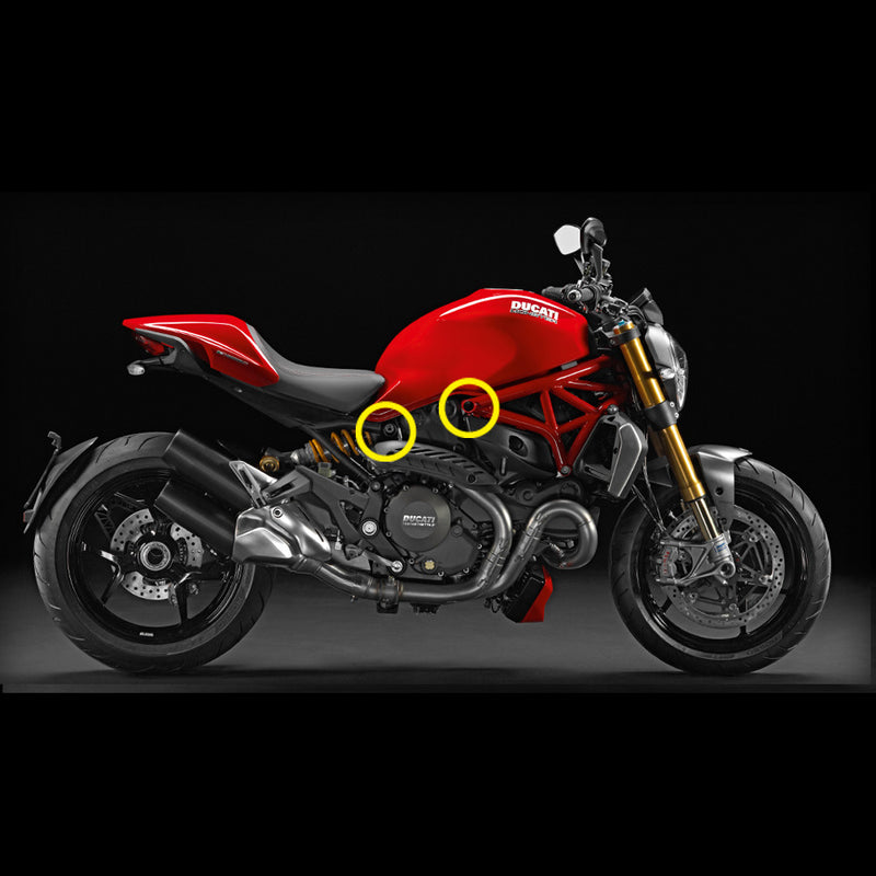 Fit Ducati Monster 821 1200 CNC 6 pcs Frame Plug Set - MC Motoparts