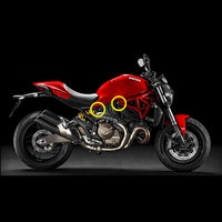 Fit Ducati Monster 821 1200 CNC 6 pcs Frame Plug Set - MC Motoparts