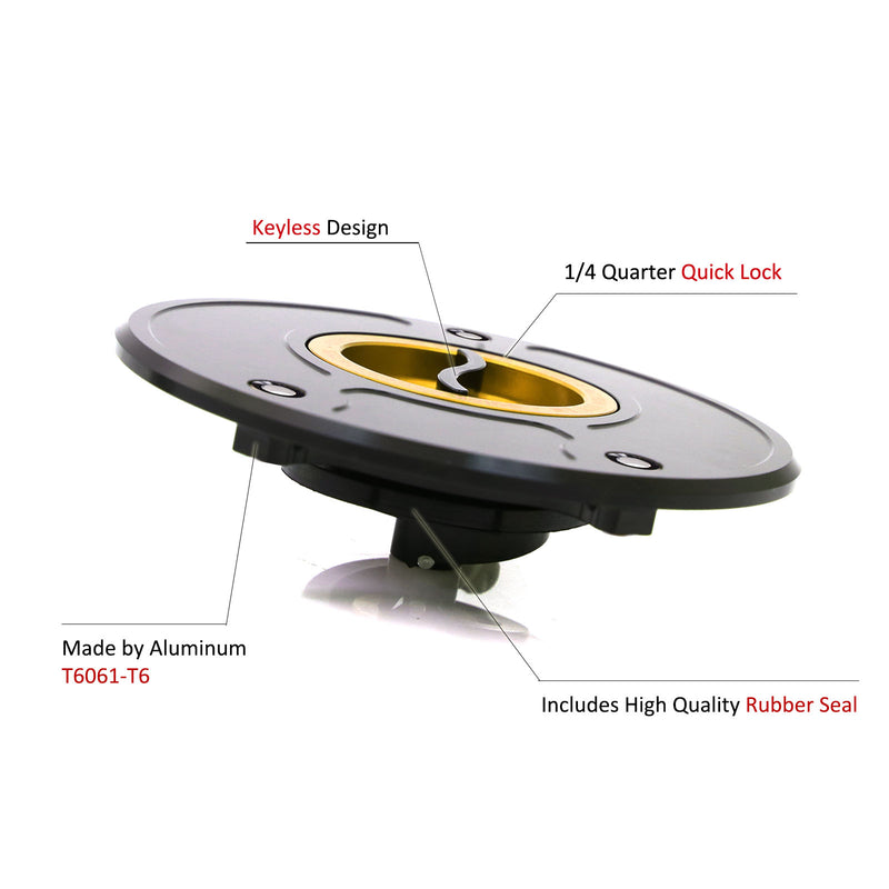 Fit Kawasaki ZZR1200 ZRX1200 Z750 Keyless Quick Lock Fuel Cap - MC Motoparts