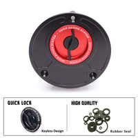 Fit Kawasaki ZZR1200 ZRX1200 Z750 Keyless Quick Lock Fuel Cap - MC Motoparts
