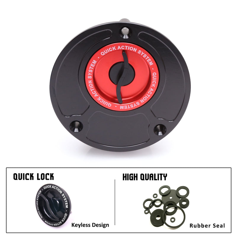 Fit Kawasaki ZZR1200 ZRX1200 Z750 Keyless Quick Lock Fuel Cap - MC Motoparts