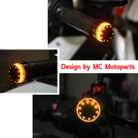 Fit Aprilia Shiver 750 900 Mana 850 IXENO Turn Signal Light LED Bar Ends - MC Motoparts