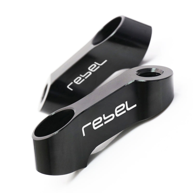 Fit Honda Rebel 250 300 500 CMX Engraved Logo Side Mirror Extender Riser - MC Motoparts