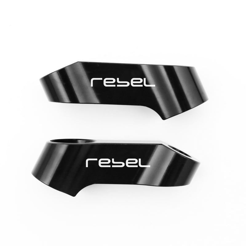 Fit Honda Rebel 250 300 500 CMX Engraved Logo Mirror Extender Riser - MC Motoparts