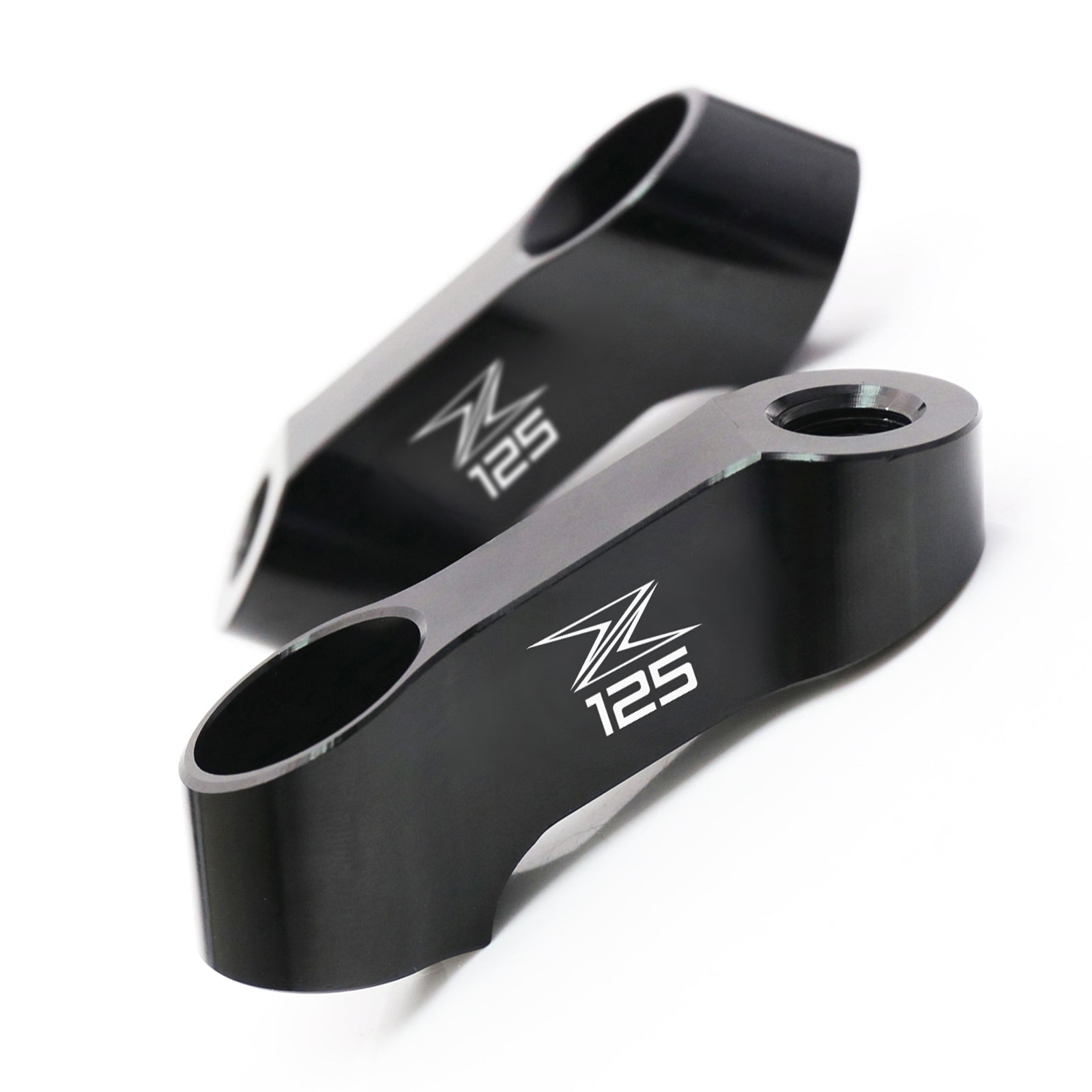 Fit Kawasaki Z125 Pro 2016-2019 Engraved Logo Side Mirror Extender Riser - MC Motoparts