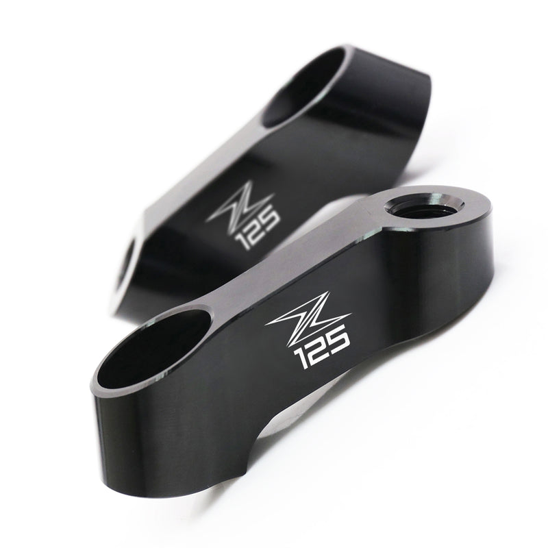 Fit Kawasaki Z125 Pro 2016-2019 Engraved Logo Side Mirror Extender Riser - MC Motoparts
