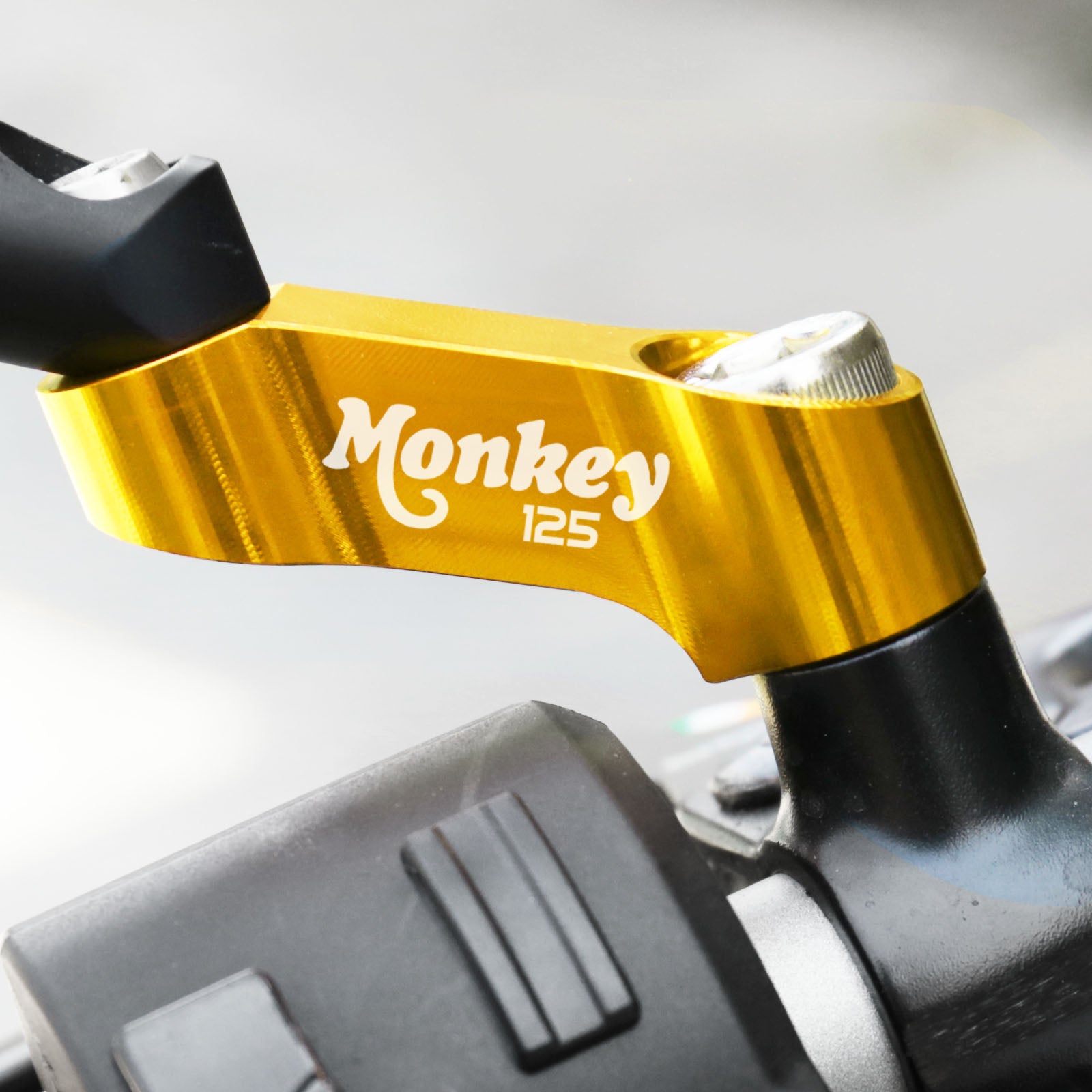 Fit Honda Monkey 125 2018-2021 Engraved Logo Mirror Extender Riser - MC Motoparts