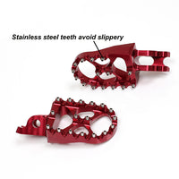 Fits Kawasaki KX250F 2006-2018 KX450F 2007-2018 Front Red MX Dirt Bike Foot Pegs - MC Motoparts