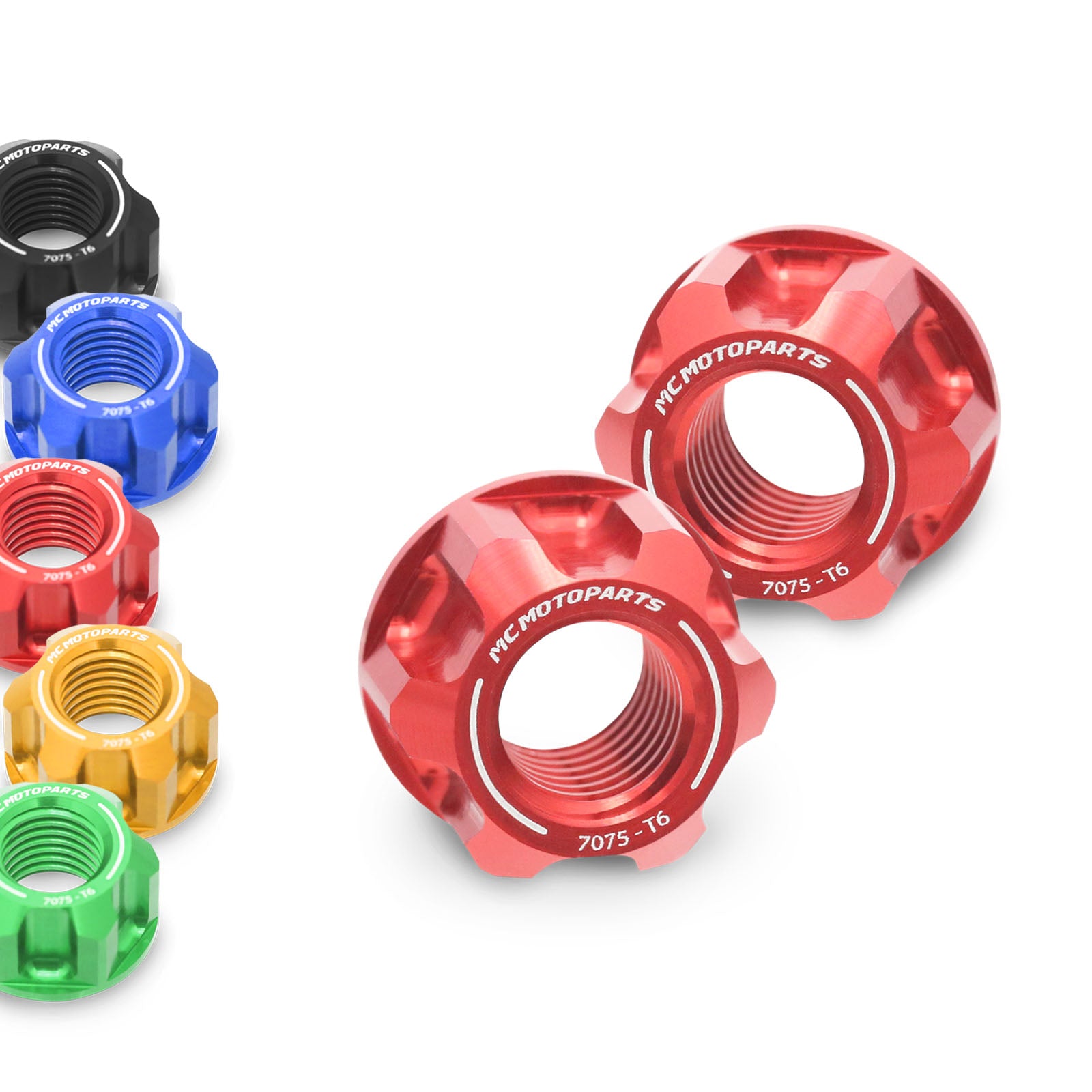 Fit Honda Monkey 125 Grom MSX125 SPOKE6 Billet M8 Rear Sprocket Nuts - MC Motoparts