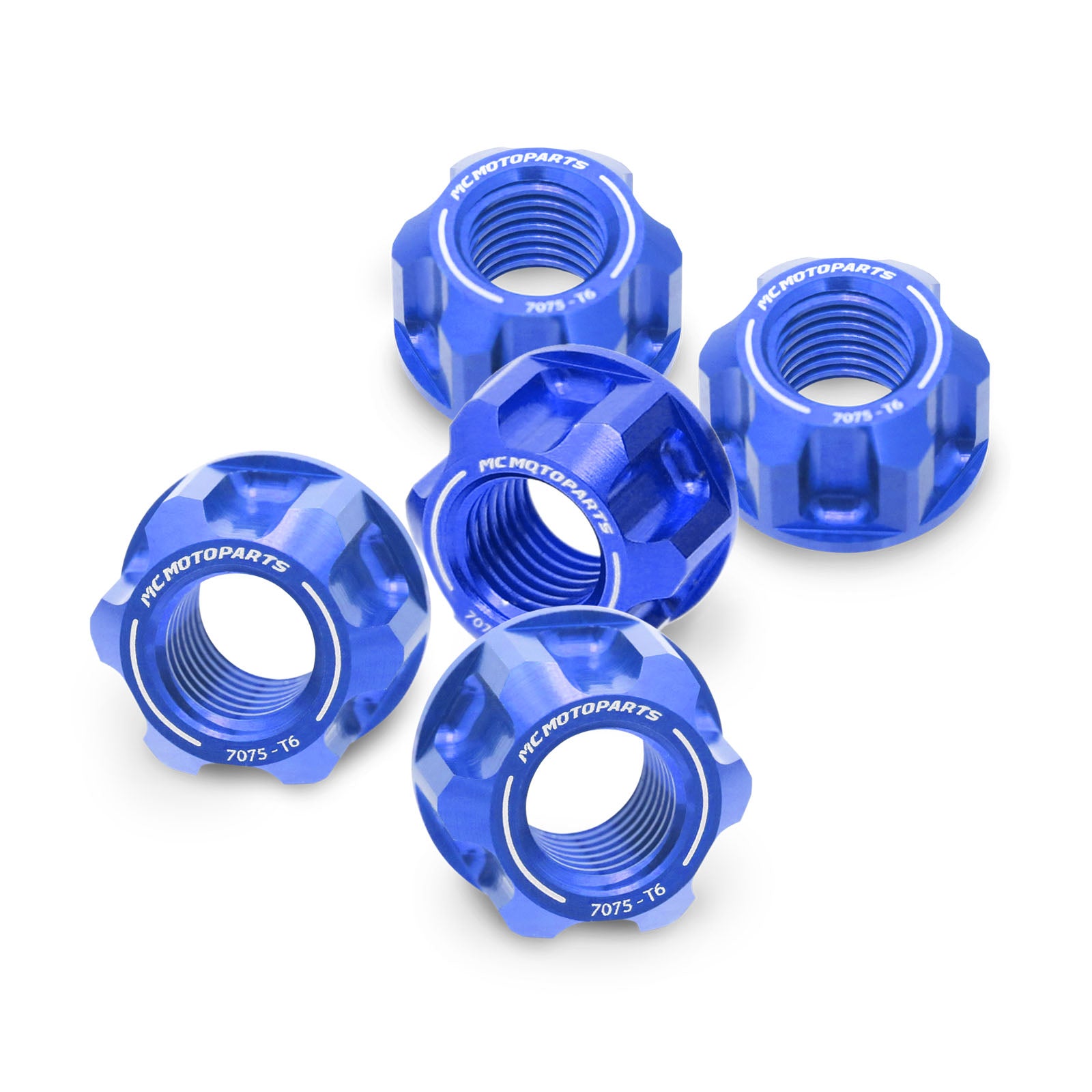 Fit Honda CBR1100XX CBR600F CBR650F SPOKE6 Billet M12 Rear Sprocket Nuts - MC Motoparts