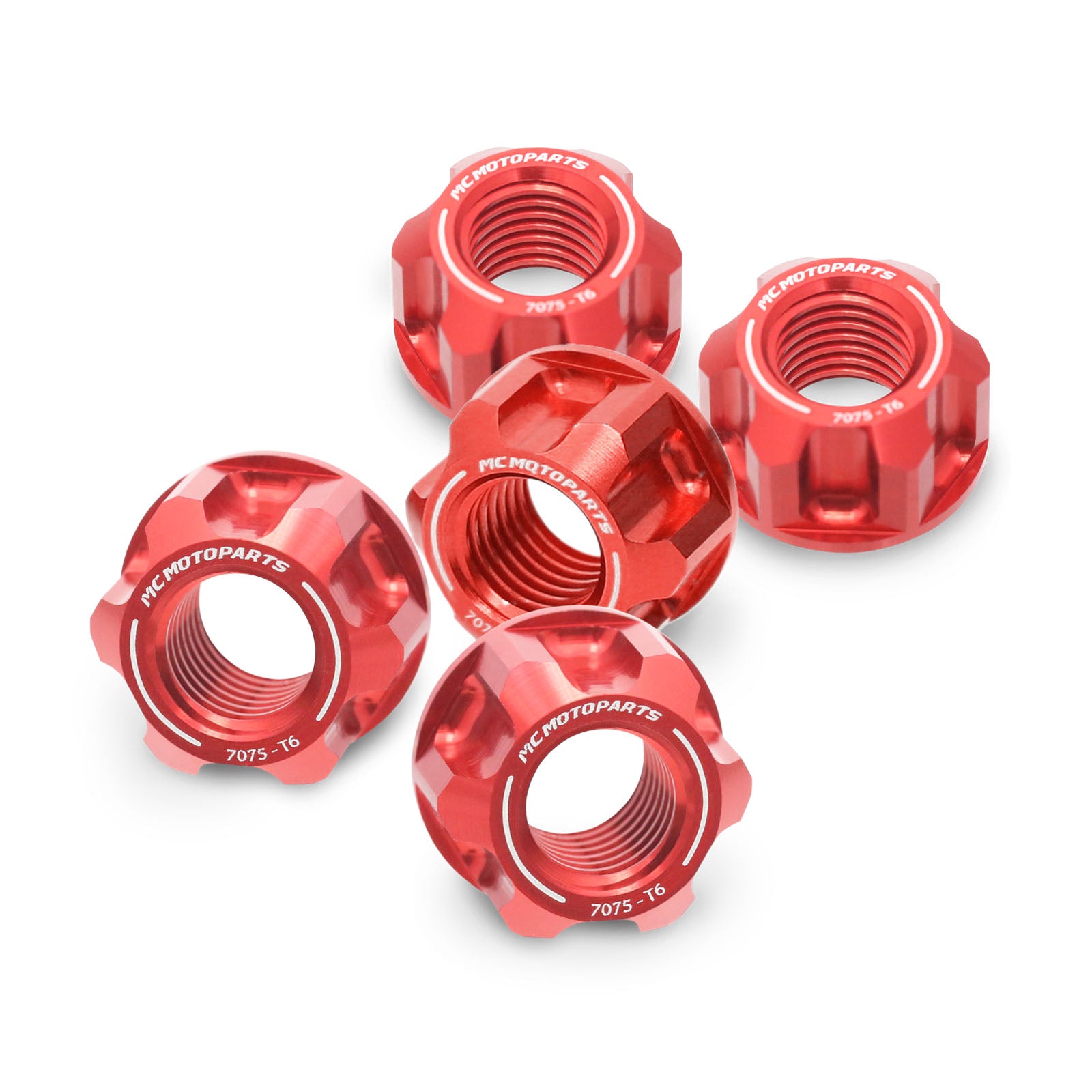 Fit Honda CBR1100XX CBR600F CBR650F SPOKE6 Billet M12 Rear Sprocket Nuts - MC Motoparts