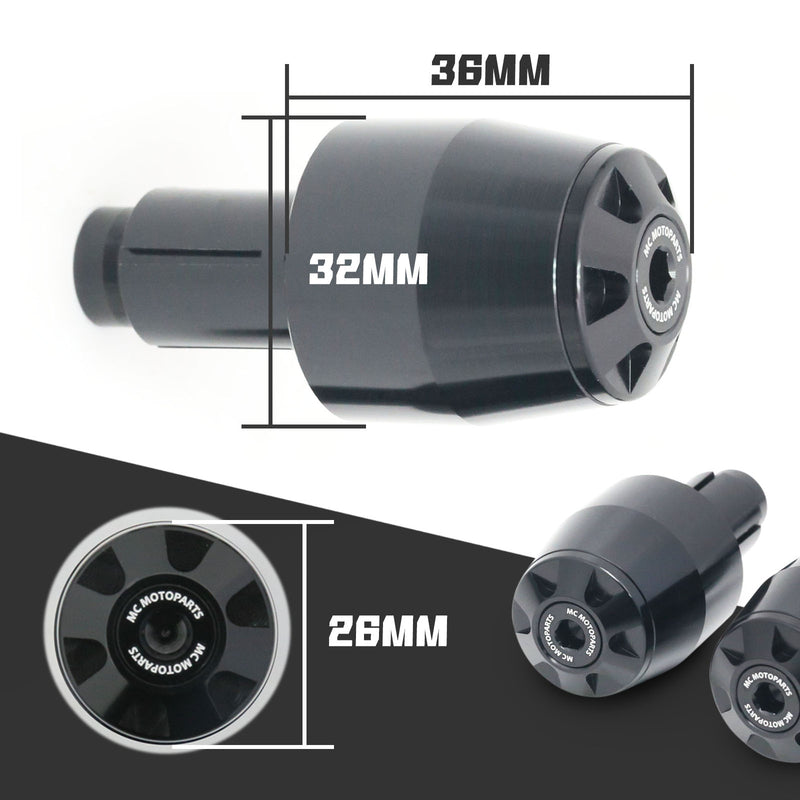 Fits Yamaha MT07 2014-2019 MT-07 Engraved Logo STORM CNC Bar Ends - MC Motoparts