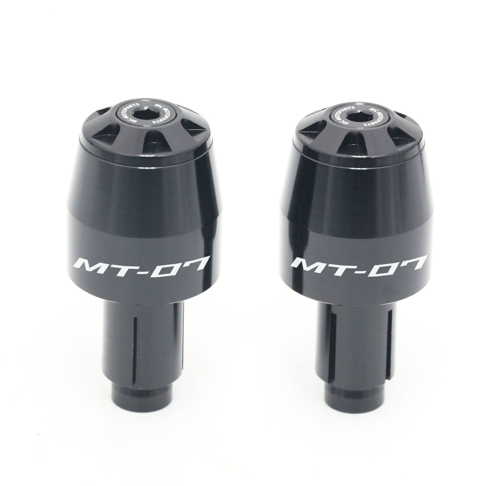 Fits Yamaha MT07 2014-2019 MT-07 Engraved Logo STORM CNC Bar Ends - MC Motoparts