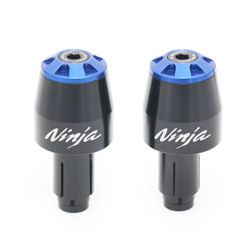 Fits Kawasaki ZX-6R ZX-10R ZX 600 Ninja Engraved Logo STORM CNC Bar Ends - MC Motoparts
