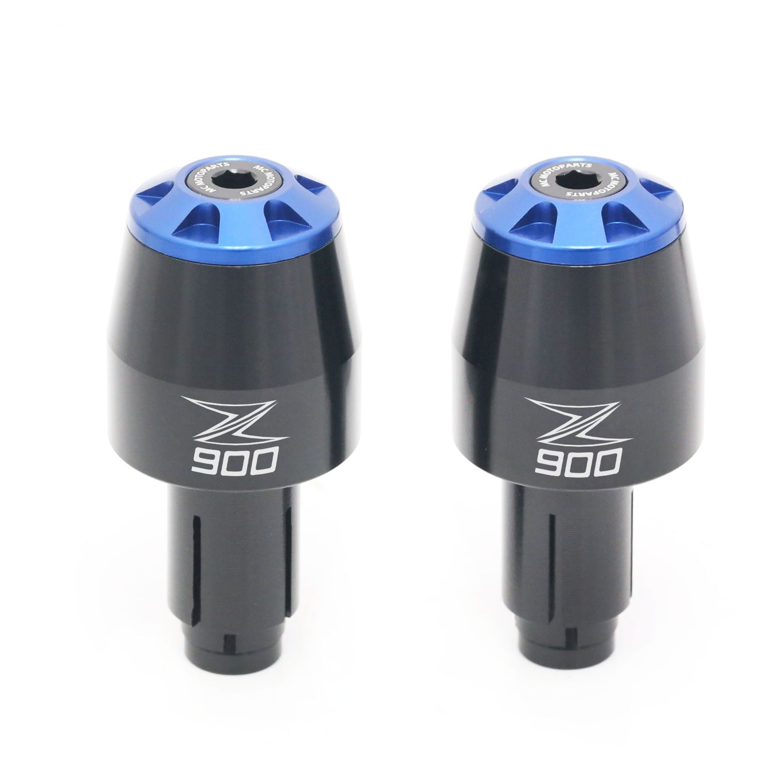 Fits Kawasaki 17-18 Z900 Ninja Engraved Logo STORM CNC Bar Ends - MC Motoparts
