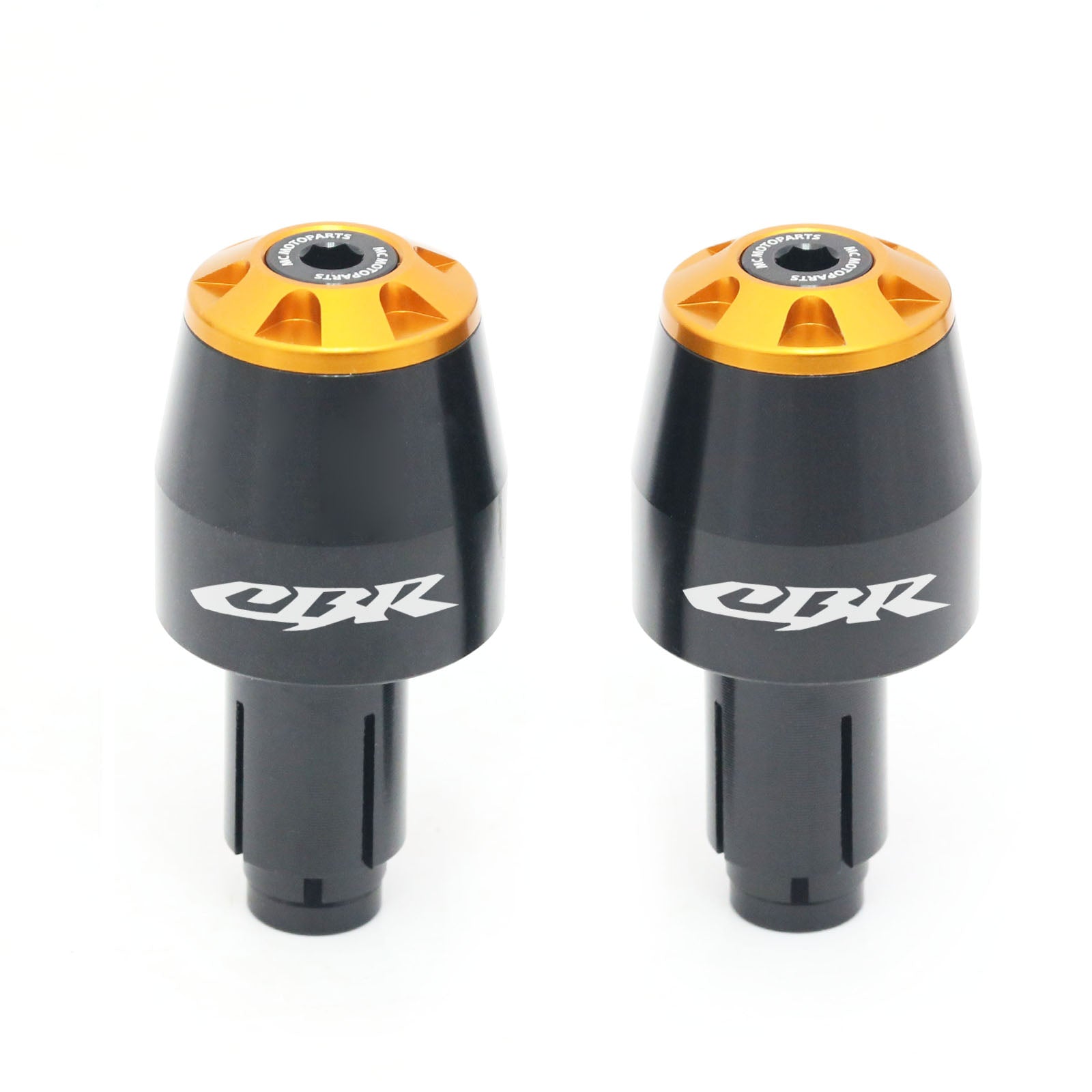 Fits Honda CBR1100XX CBR600RR CBR Engraved Logo STORM CNC Bar Ends - MC Motoparts